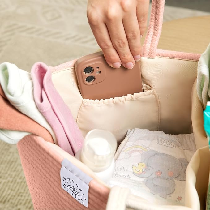 Diaper Caddy Organizer - Baby Shower Gifts - Newborn Essentials Must Haves - New Mommy Essentials - Boy or Girl Nursery Décor - Bed Caddy - Car Organizers and Storage.