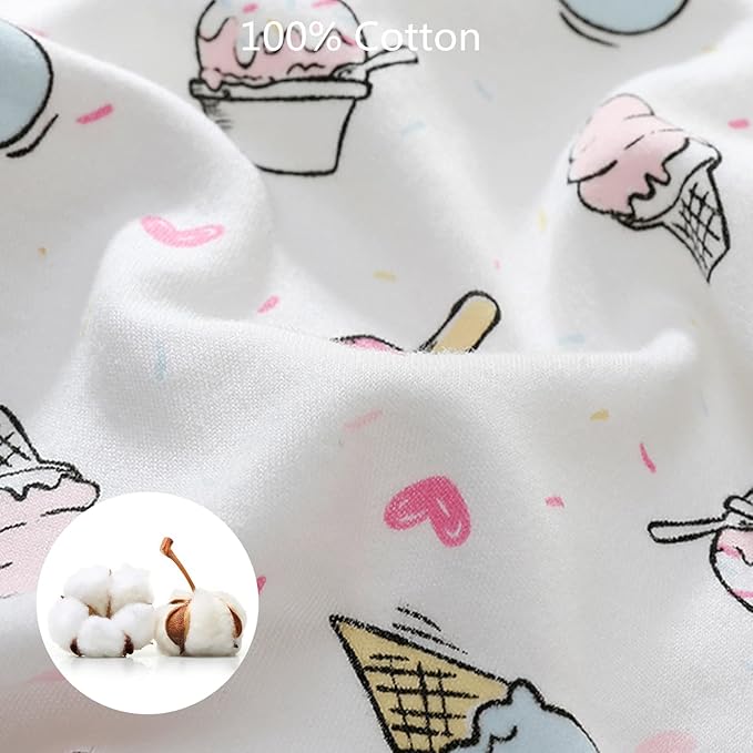 insular Baby Swaddle Wrap, Swaddle Blanket for Newborn and Infant, Adjustable Swaddling Set for Boy and Girl, Soft Cotton Baby Sleep Sack 3 Pack, Ice Cream, Small(0-3 Month)