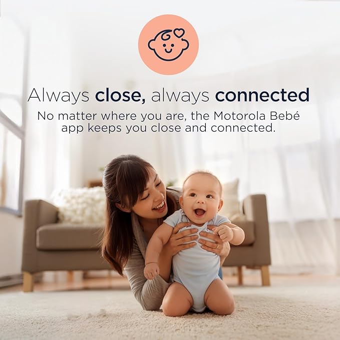 Motorola Nursery PIP1710 Connect – Wi-Fi Baby Monitor with Motorized HD Camera and 5" Touch Screen | Cry Detection and Translation, Motorola Baby App, Night Vision