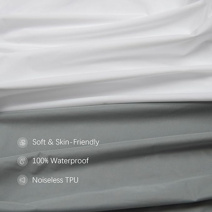 Biloban Mini Crib Sheets Fitted Waterproof 38'' x 24'', 2 Pack Mattress Protector Cover Fits for Dream on Me/Newton Mini Crib Mattress, Portable Sheet for Boys & Girl