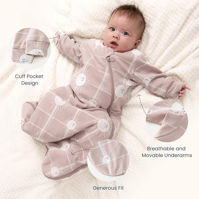 Unisex Sleeping Bag for Babies and Toddlers 1.0 Tog Sleep Sack 6-18 Months, Newborn Sleep Sack, Wearable Blanket Baby, One Piece Long Sleeves, Gifts for Baby