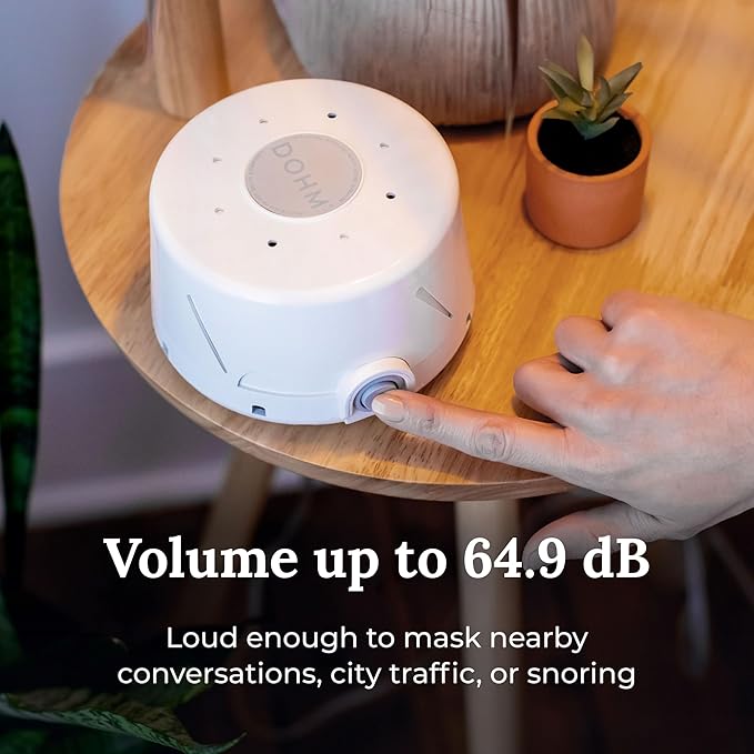 Yogasleep Dohm Classic (White) The Original White Noise Sound Machine, Soothing Natural Sounds from a Real Fan, Sleep Therapy for Adults & Baby, Noise Cancelling for Office Privacy & Meditation