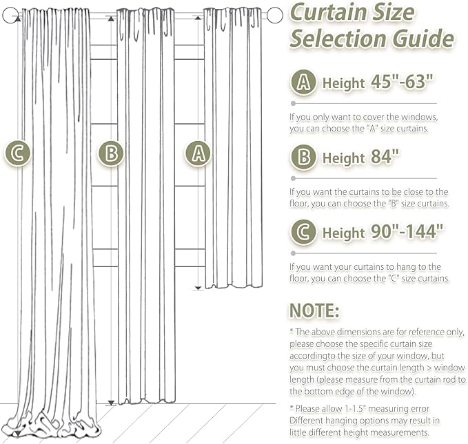 100% Blackout Cream Linen Curtains for Living Room - Back Tab Thermal Insulated Farmhouse Drapes Room Darkening for Bedroom, Natural 90 Inch Length 2 Panels Set