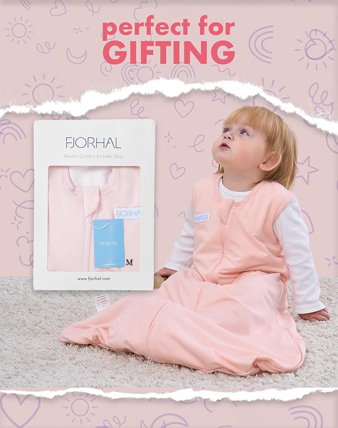 FJORHAL Rayon Made from Bamboo Sleep Sack – TOG 1.0 Soft Wearable Blanket for Infants & Toddlers