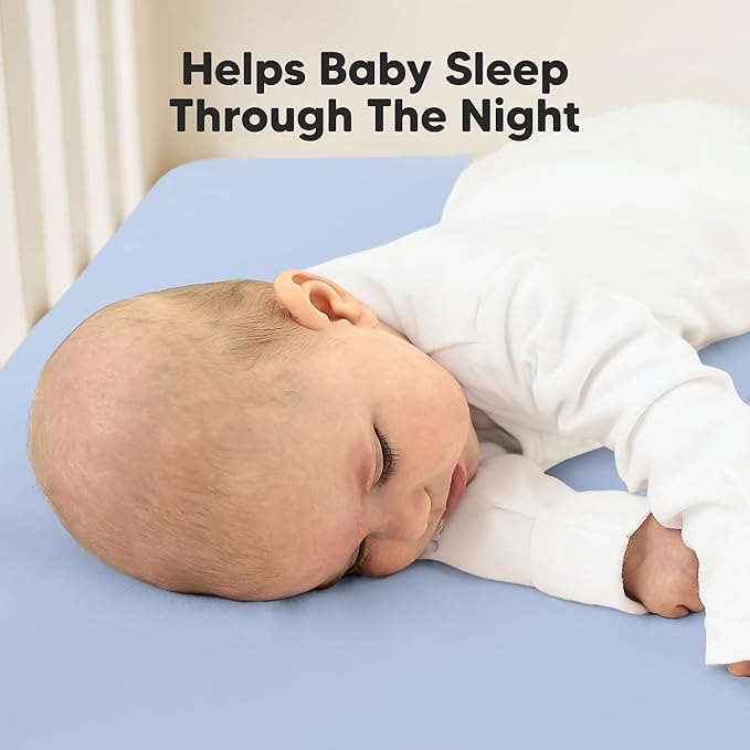2-Pack Waterproof Crib Sheets for Boys, Girls - 52x28 Fitted Organic Cotton Baby Crib Sheets, Toddler Mattress Protector Cover, Washable, Soft & Durable Baby Bedding Essentials (Blue Flax)