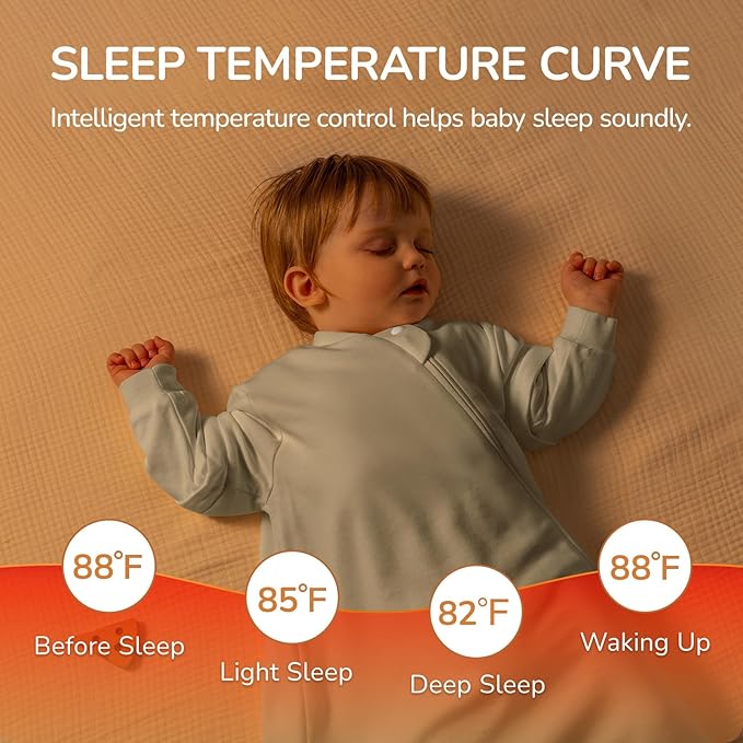 Baby Sleep Sack 6–12 Months, Cotton Sleep Sack with Detachable Long Sleeves, 1.0 TOG Wearable Blanket for Cooler Nights, 2-Way Zipper Toddler Sleeping Sack with Temperature Strip, Sage