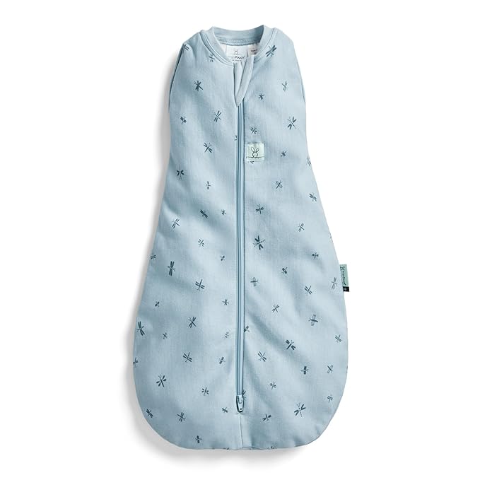 ergoPouch Cocoon Swaddle Sack 2.5 TOG - Baby Sleep Sack, Gentle Snug Fit Helps Calm Startle Reflex, Ideal for Arms In/Out Sleeping, Soft Breathable Fabric for Better Sleep (6-12 Months, Dragonflies)