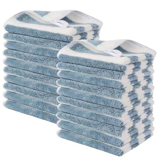 SINLAND Microfiber Facial Cloths Fast Drying Washcloth 12inch x 12inch Absorbent Face Wash Cloth Soft Makeup Remover Cloths