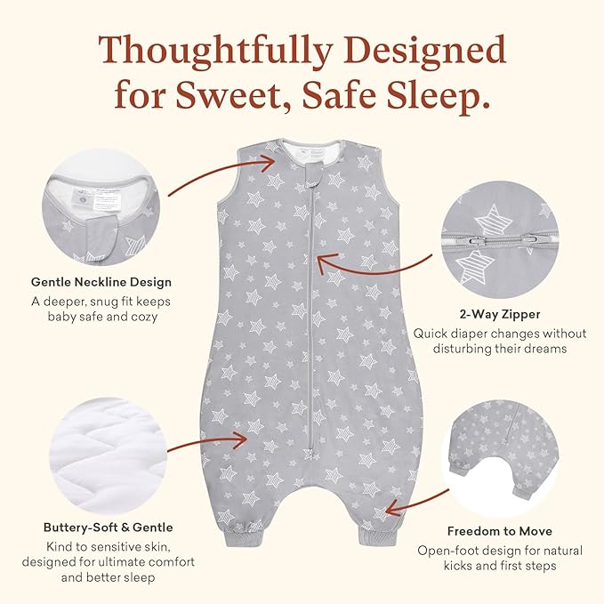 littogoose 1.0 TOG Toddler Sleep Sack with Legs, Baby Wearable Blanket for 6-18-36 Months 3T-4T, Early Walker Baby