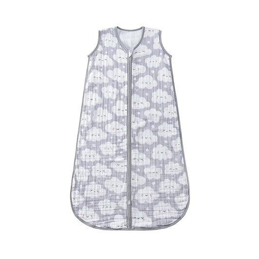 TADO MUSLIN Baby Sleep Sack 2-4 T Baby Wearable Blanket 100% Organic Cotton 0.5 TOG Toddler Sleep Sacks 2- Way Zipper Soft 4 Layers Muslin 2T 3T 4T Cloud