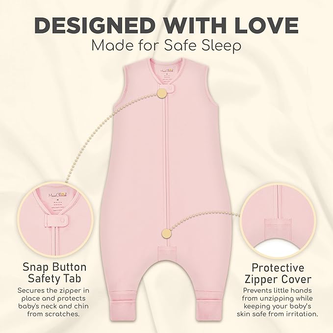 Mama Cheetah Toddler Sleep Sack with Feet, 0.5 TOG Organic Cotton Baby Wearable Blankets with Legs, Baby Sleeping Bag for Walkers, Early Walker 6-18 Month