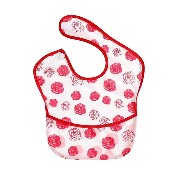 PandaEar 3 Pack Super Light Weight Baby Bib, Waterproof, Washable, Stain Oil and Odor Resistant 12-48 Months (Girl)