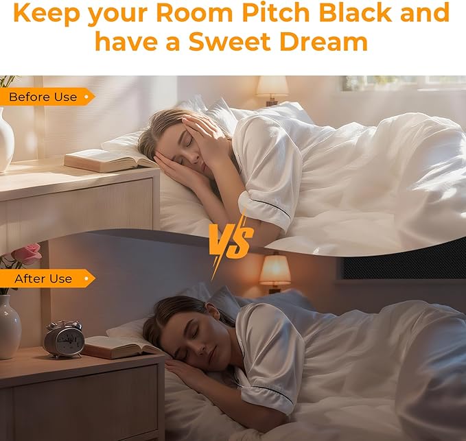 Temporary Blackout Window Cover, Portable DIY Window Blinds & Shades, Tool Free Install Curtains for Travel Use RV Dorm(58'' x 157'')