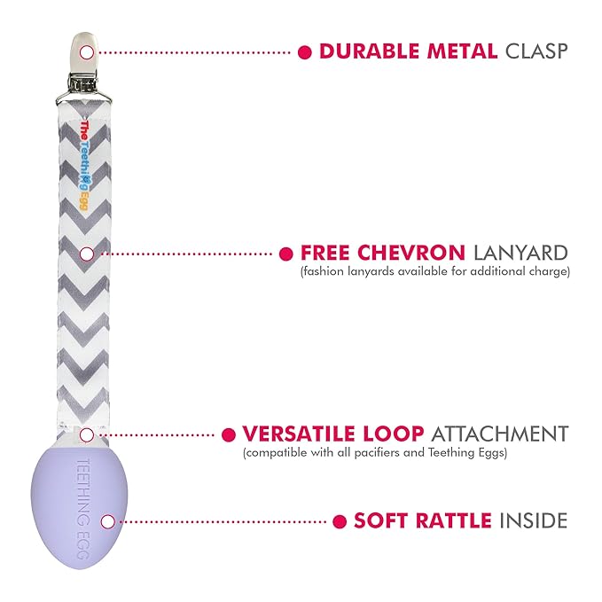 The Teething Egg Baby Teether – Freezable Teething Toy for Babies 3–6 Months up to 18 Months – Made in USA, Food-Grade TPE, Lavender