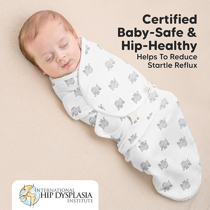 Baby Swaddle Sleep Sacks with Zipper - 3-Pack Swaddles for Newborns 0-3 Months, Infant, Baby Girls, Boys, Soft & Durable Newborn Sleep Sack, Easy Diaper Change Swaddling Blanket (The Wild 2)