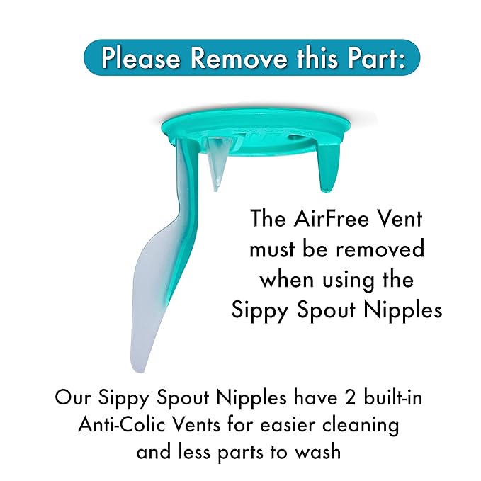 Sippy Spout Nipples for Philips Avent Anti-Colic Baby Bottles, Lansinoh, MAM & Evenflo Wide-Neck Baby Bottles, 4-Count, Soft Spout, Food Grade Silicone, Variable Flow, Spill-Proof, BPA-Free, 4+ Months