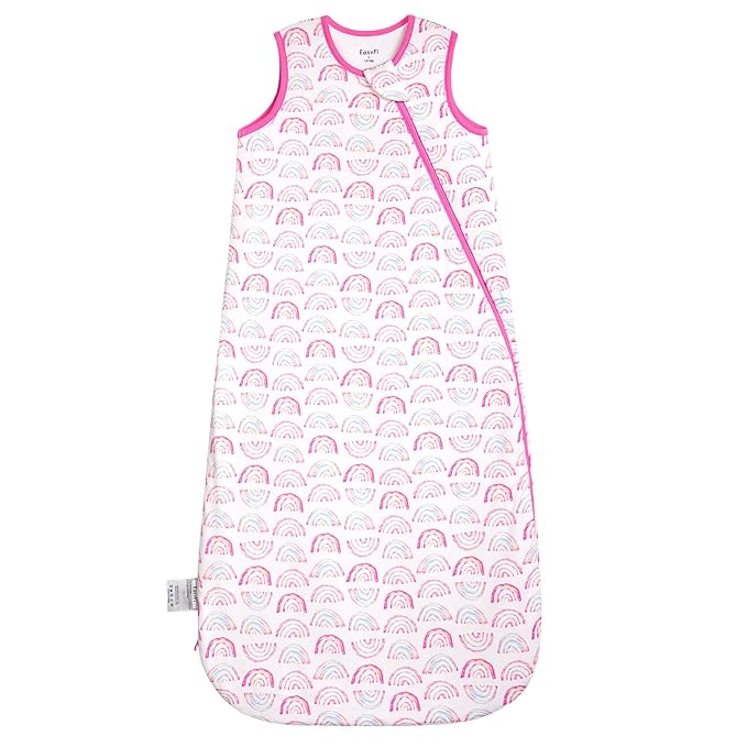 EasyFi Rayon Made from Bamboo Sleep Sack 0-6 Months Supersoft Newborn Sleep Sack 0-3 Months 1.0 Tog Baby Wearable Blanket With 2-Way Zipper Unisex Sleeping Bag for Babies Infant