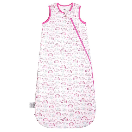 EasyFi Rayon Made from Bamboo Sleep Sack 0-6 Months Supersoft Newborn Sleep Sack 0-3 Months 1.0 Tog Baby Wearable Blanket With 2-Way Zipper Unisex Sleeping Bag for Babies Infant