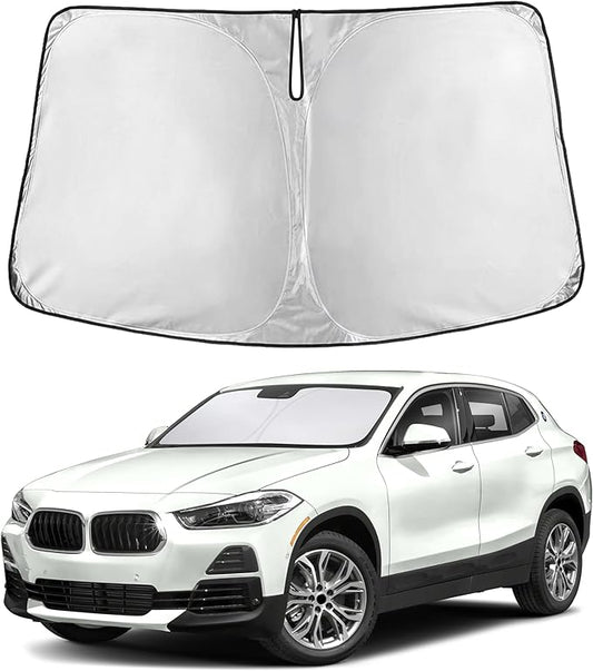 Econour Windshield Sunshade for BMW X2 2018-2021 2022 2023, Sun Visor for Front Windshield & Window Sun Shade Cover, UV Heat Blocker & Protector, Car Accessories
