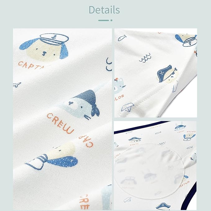 insular Baby Swaddle Wrap, Swaddle Blanket for Newborn and Infant, Adjustable Swaddling Set for Boy and Girl, Soft Cotton Baby Sleep Sack 3 Pack, Pirate, Medium(3-6 Month)