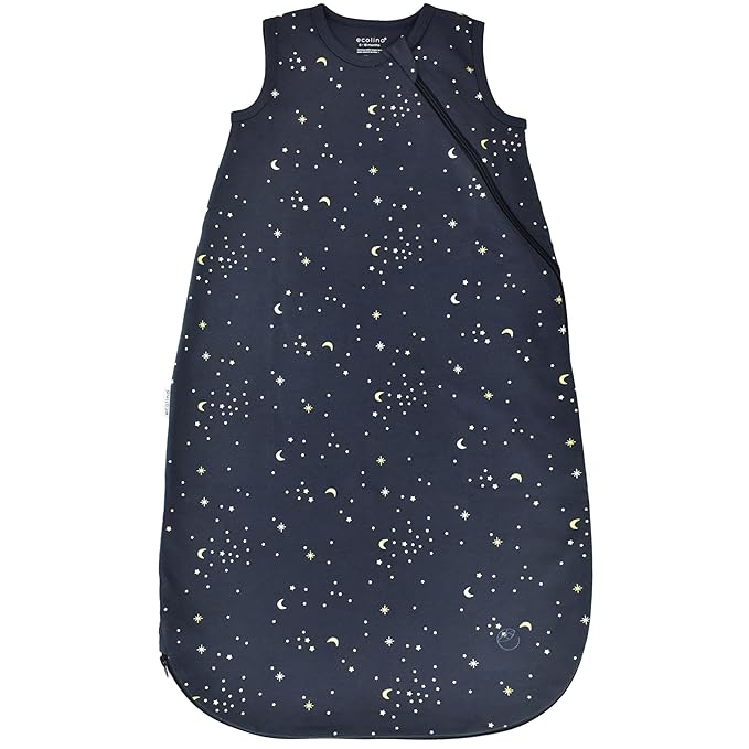 Ecolino Organic Cotton Baby Sleep Sack - 2-Way Zipper Baby Wearable Blanket - Toddler Sleeping Bag Sack - 18-36 Months - Milky Way