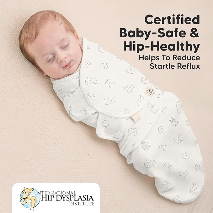 Baby Swaddle Sleep Sacks with Zipper - 3-Pack Swaddles for Newborns 0-3 Months, Infant, Baby Girls, Boys, Soft & Durable Newborn Sleep Sack, Easy Diaper Change Swaddling Blanket (ABC Land Cloud)