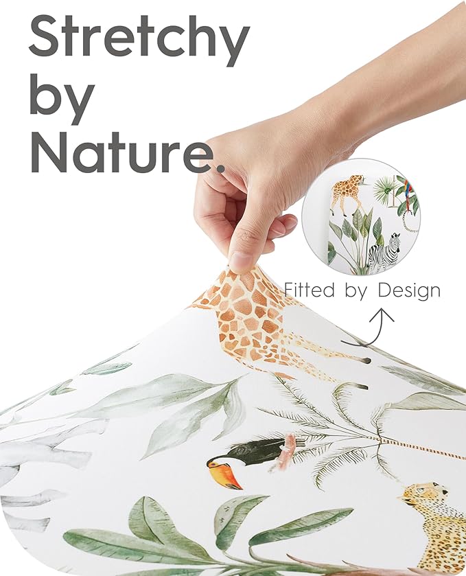 TotBasic Premium Soft Crib Sheets for Boys, Ultra Breathable Crib Fitted Sheet, Super Stretchy Baby Bed Sheets 28''x52''x9'' Extra Deep Pocket