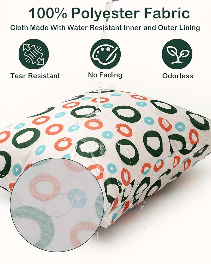 ALVABABY 3pcs Cloth Diaper Wet Dry Bags Waterproof Reusable with Two Zippered Pockets Travel Beach Pool Daycare Soiled Baby Items Yoga Gym Bag for Swimsuits or Wet Clothes 3L-ZM35