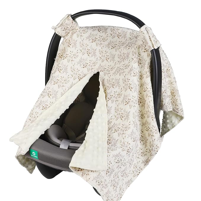 2-in-1 Baby Car Seat Cover, Baby Car Seat Canopy, Mom Nursing Cover，Easy to Install Shield，Multi-Purpose | Winter Warm & Summer Shade Use