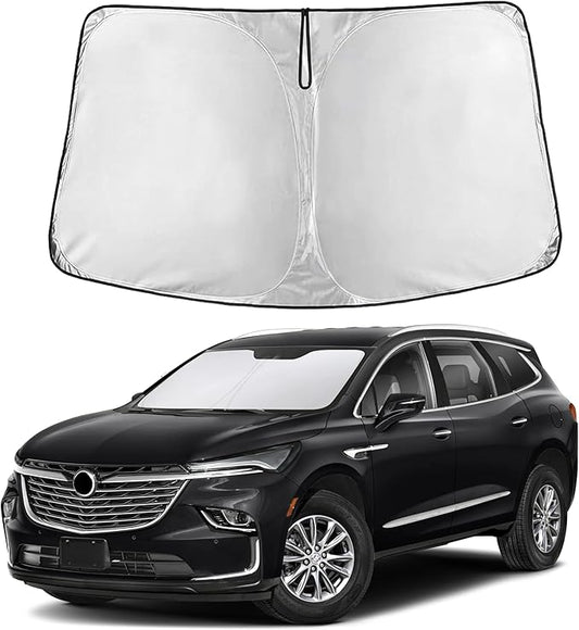 EcoNour Windshield Sun Shade Compatible for Buick Enclave 2018–2024 | SUV Front Window Sunshade | Foldable Sun Visor Shield | UV & Heat Blocking Protection