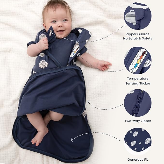 kaiya baby Unisex Sleeping Bag for Babies and Toddlers 0.5 Tog Sleep Sack 0-6 Months, Newborn Sleep Sack, Wearable Blanket Baby, One Piece Sleeveless, Gifts for Baby