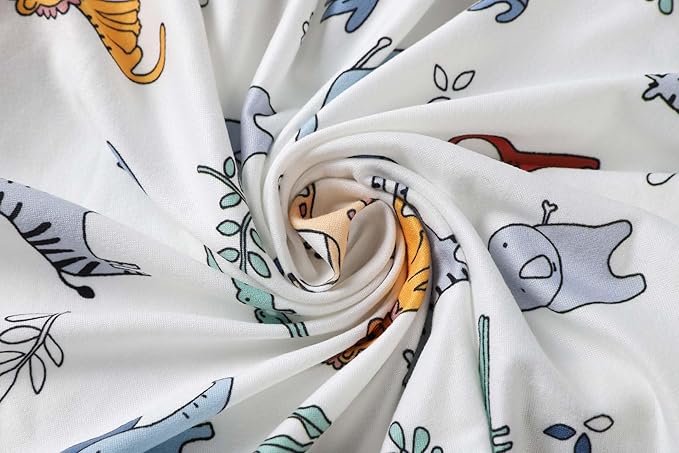 Onacosht Stretchy Bassinet Sheets 33" x 19" Compatible with Mika Micky, KoolaBaby (3 in 1), BabyBond, HARPPA and RICUTON Bedside Bassinet, 3 Pack, Elephant Giraffe Zebra Printing