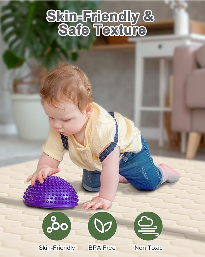 Premium Foam Baby Play Mat 71" x 59" with Removable Cover, Extra Thick Padding Playpen Mat, Non-Slip Floor Mat, Stylish & Easy to Clean for Crawling Baby, Infants & Toddlers, Beige