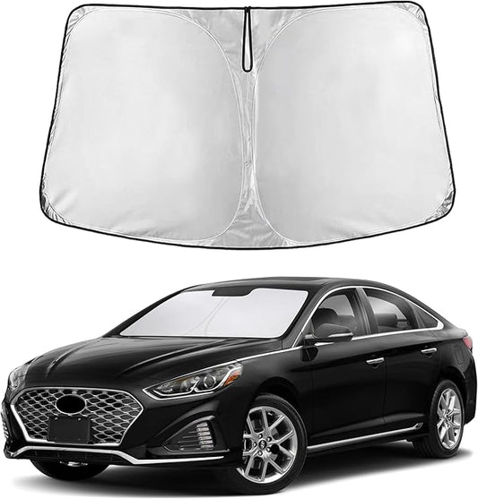 Econour Windshield Sunshade for Hyundai Sonata 2014-2017 2018 2019, Sun Visor for Front Windshield & Window Sun Shade Cover, UV Heat Blocker & Protector, Car Accessories