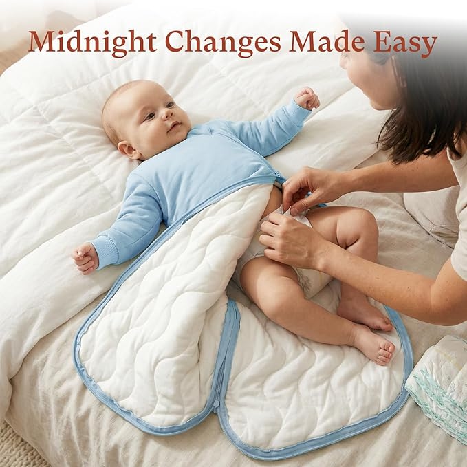 littogoose Baby Sleep Sack 1.0 TOG, Long Sleeve Wearable Blanket Soft Infants Sleeping Sack Boy Girl for 3-6 Months 2T-4T