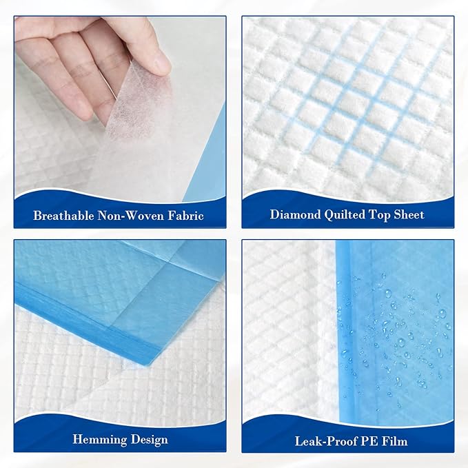 SOFYFINE Premium Chucks Pads Disposable 23"x36" (50 Count) , Leakproof Adults Incontinence Bed Pads, Heavy Duty Absorbent Underpads Waterproof, Extra Large Puppy Pee Training Pad