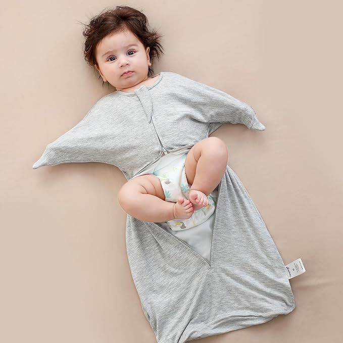 PuppyPaws Baby Sleep Sack, Transitional Swaddle, Swaddles for Newborns，1.0 Tog Sleep Sack 3-6 Months, Wearable Blanket Baby with 2-Way Zipper