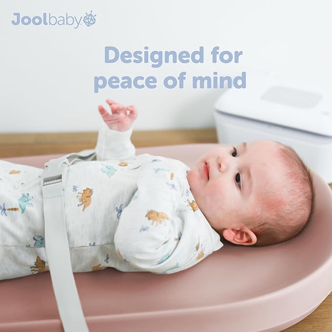 Jool Baby Waterproof Baby Changing Pad - Easy to Clean, Lightweight & Portable - Large Foam Cushion for Comfort (Rose)