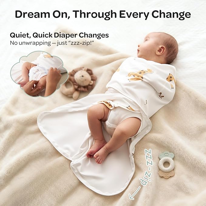 Momcozy Swaddles for Newborns, Quiet Fastener Suitable for Infant 0-3 Months, New-Parent-Friendly Swaddle Sack, Reduce Startle Reflex, Newborn Boys Girls Registry Essentials, 2-Pack, Bravery