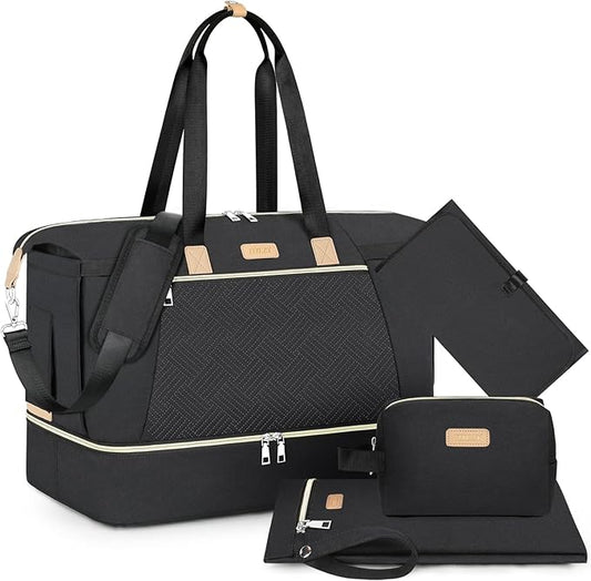 ITIEZY Diaper Bag Tote for Baby - Large Mommy Bag with Portable Changing Pad Pacifier Case, Hospital Bags Travel Baby Bag