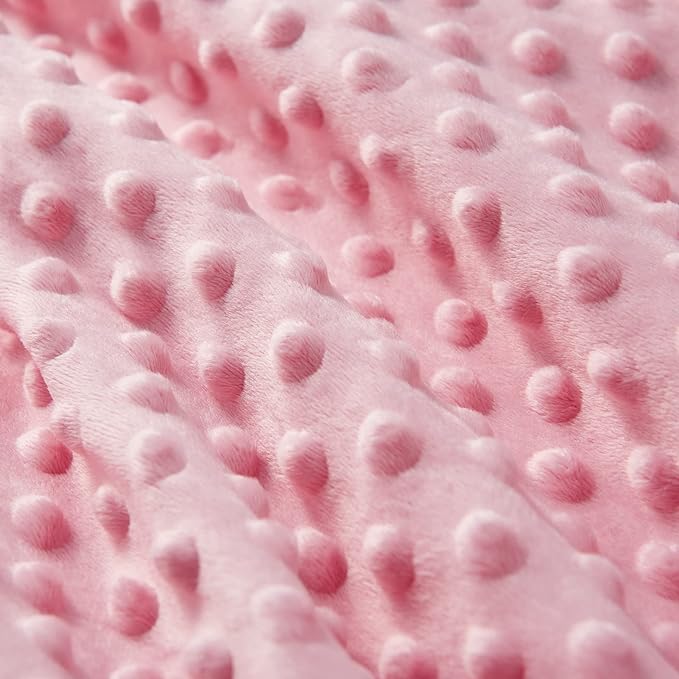 DaysU Baby Sleep Sack with Plush Dots 6-12 Months, 2.5 TOG Sleeveless Baby Wearable Blanket with 2-Way Zipper, Sleeping Bag for Infant Newborn, Pink
