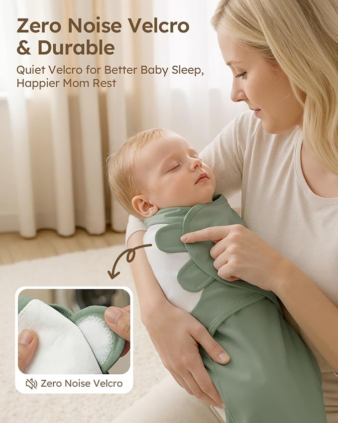Yoofoss Baby Swaddle for Newborns 0–3 Months, Adjustable Soft & Breathable Swaddles,Noiseless Closure Swaddle Sleep Sack, Durable & Snug Fit