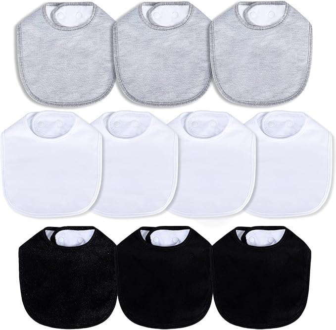 Hakochia Waterproof Baby Bibs Organic Cotton Super Soft and Absorbent With Adjustable Snap for Baby Boys and Girls