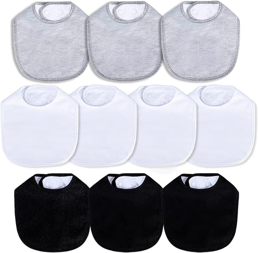 Hakochia Waterproof Baby Bibs Organic Cotton Super Soft and Absorbent With Adjustable Snap for Baby Boys and Girls