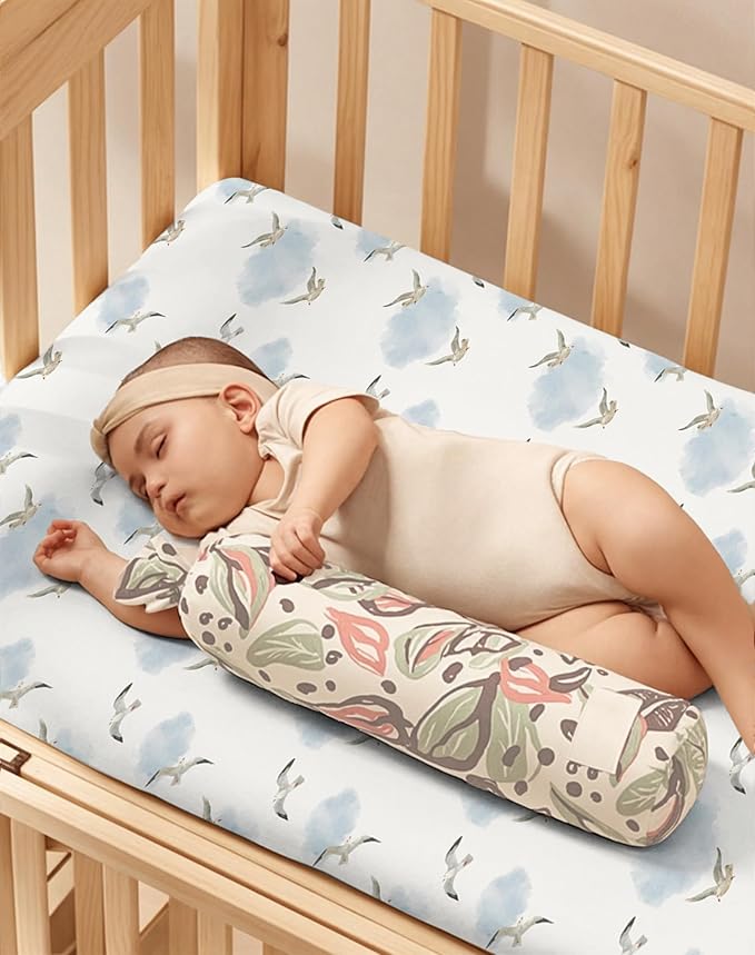 Pack and Play Sheets 2 Pack, Fitted Jersey Knit Mini Crib Sheets for Baby Boys and Girls, Compatible with Graco Pack N Play and Mini Crib Mattress (Sage Trail, Pack N Play/Mini Crib Sheets)