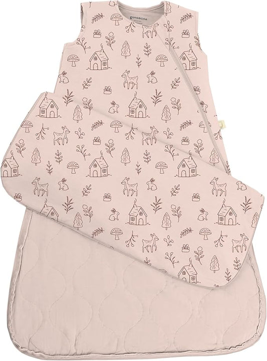 GUNAMUNA Sleep Sacks for Babies Toddlers and Newborns, Easy Changing Diaper Zipper, Cozy, 2.5 TOG