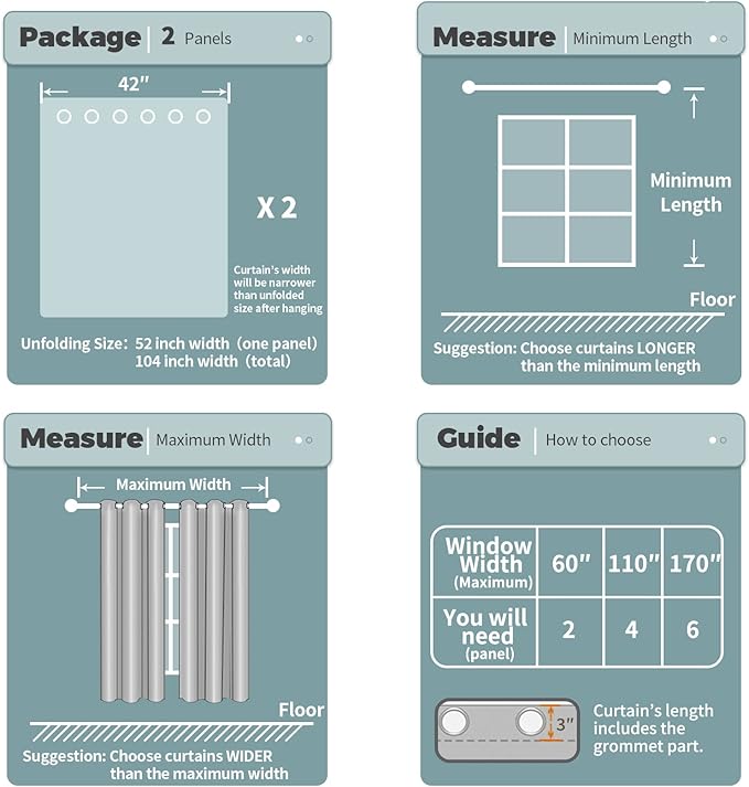 BGment Short Blackout Curtains for Bedroom 45 Inch Length, Full Room Darkening Thermal Insulated Soundproof Grommet Girls Kids Curtains for Nursery, Each Window Curtains 42 Inch Wide, Baby Pink
