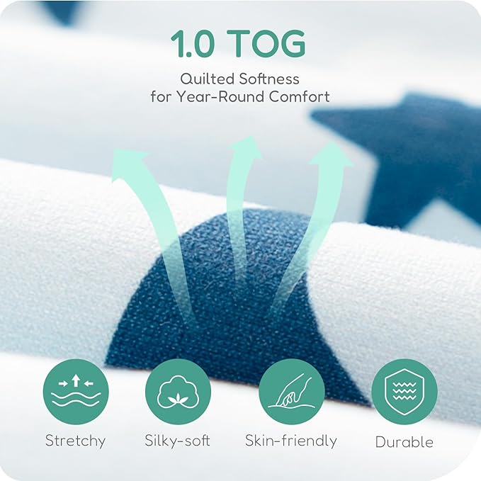 TOTCHILL Baby Sleep Sack, 1.0 TOG Cozy Wearable Blanket, Soft Sleeping Bag with Zipper, Toddler Sleep Sack 0-3-6-12-24-3T