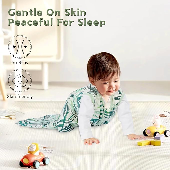 Wrrernsin 3 Pack Baby Sleep Sack 18-24 Months 100% Cotton TOG 0.5 Baby Sleeping Bag 2-Way Zipper Toddler Wearable Blankets Comfy Stretchy Summer Sleep Sacks