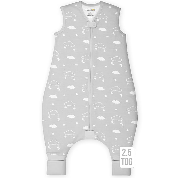 Mama Cheetah Toddler Sleep Sack with Feet, 2.5 TOG Organic Cotton Baby Sleeping Bag with Legs, Winter Baby Wearable Blankets for Early Walker 6-18 Month